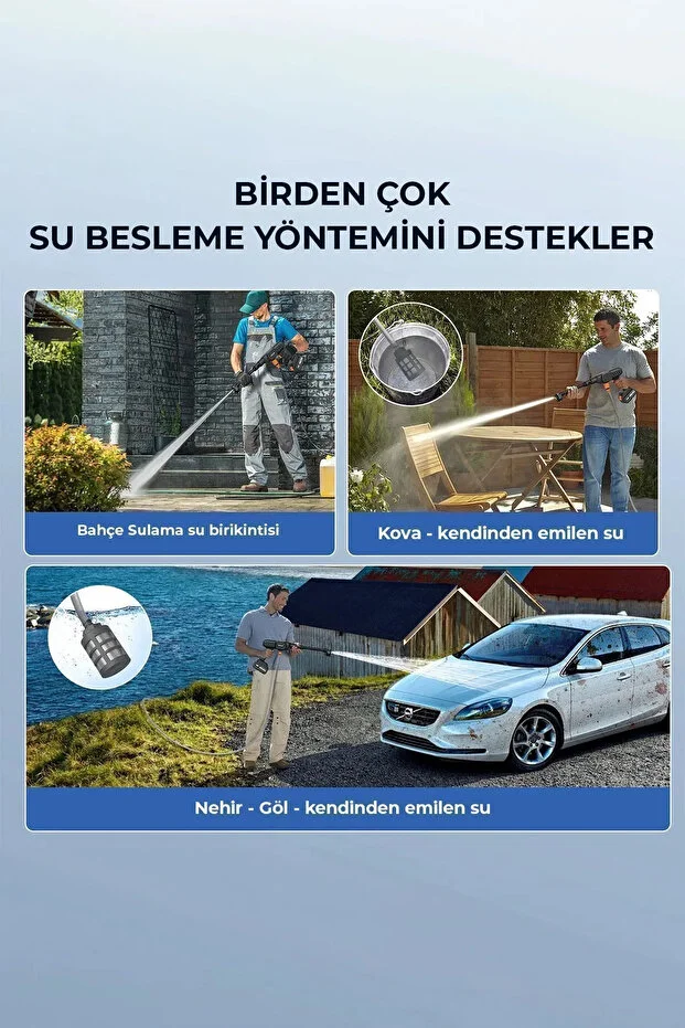 ROBO Şarjlı Ve Yüksek Basınçlı Oto Yıkama Ve Sulama Tabancası